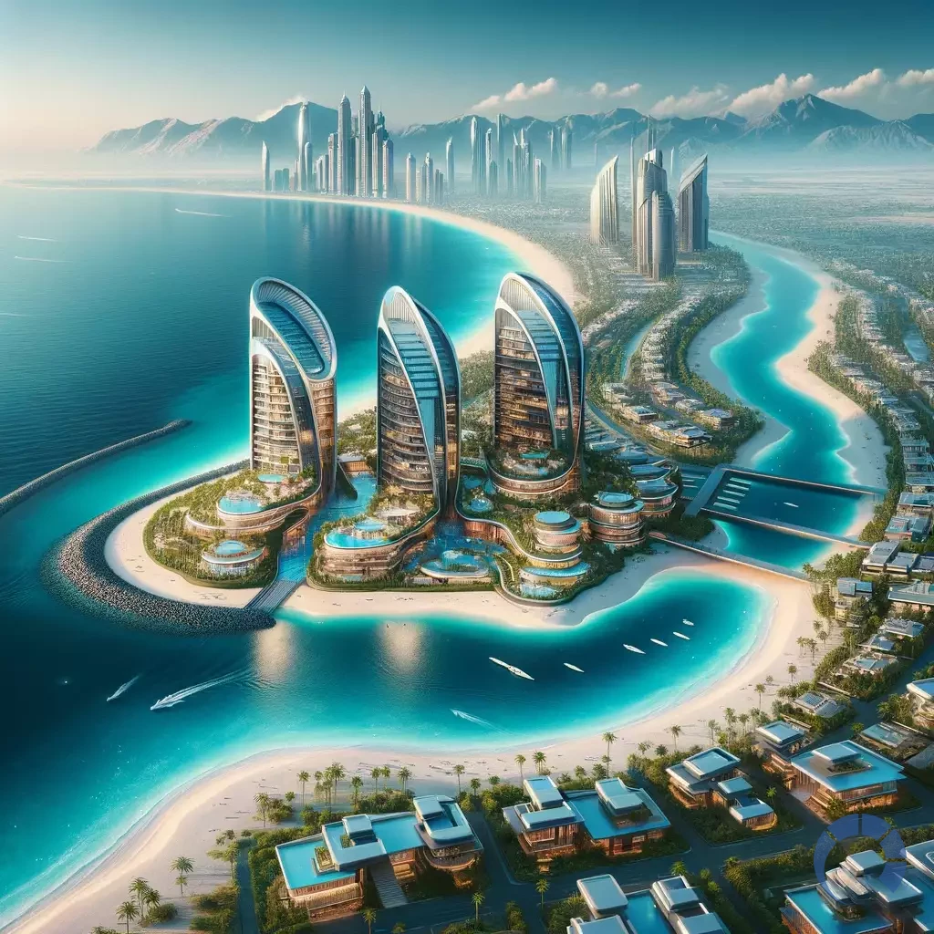 luxury villas in Dubai, designed with cutting-edge architecture. These villas are nestled along pristine beaches
